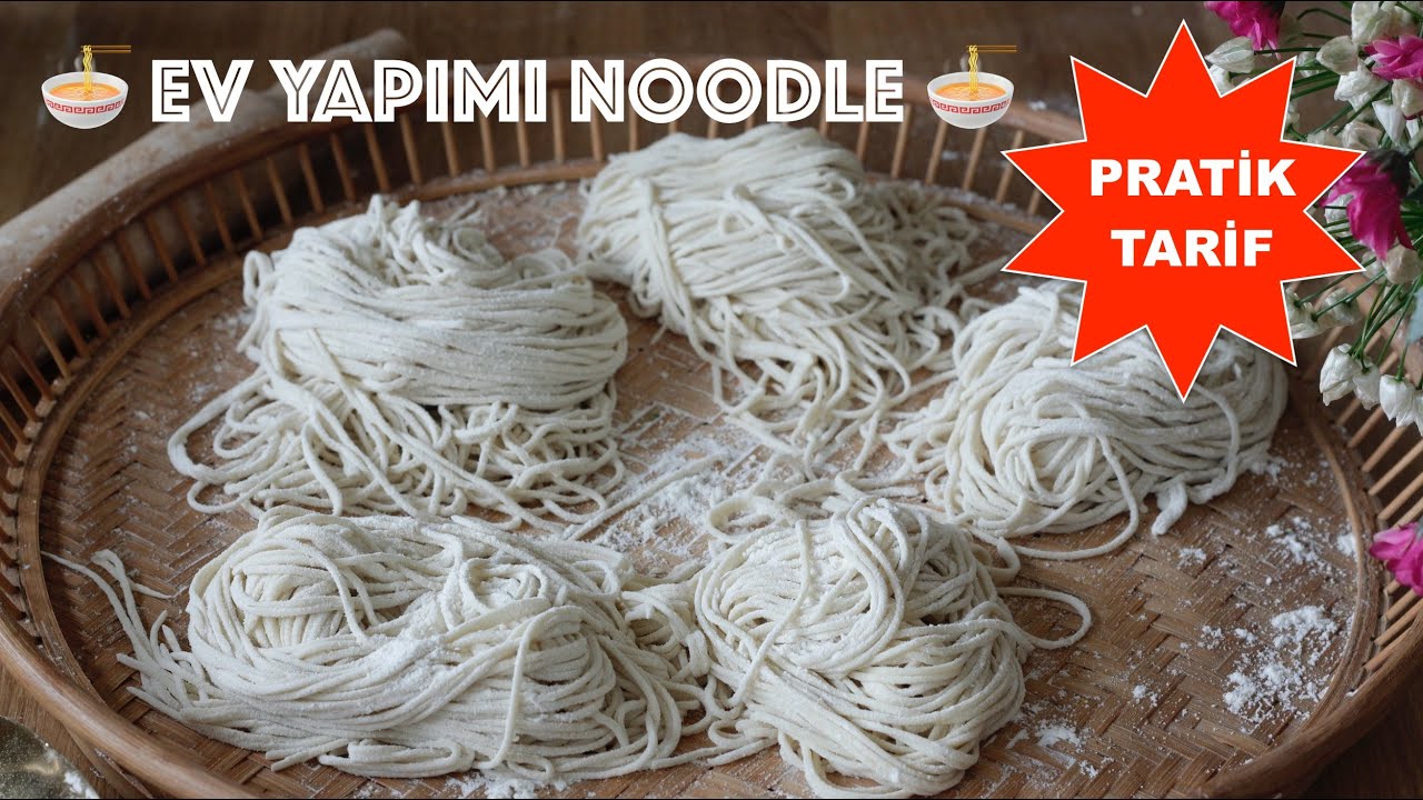 El yapımı Noodle..Evde  Noodle 🍜 Nasıl Yapılır? 4 Malzeme ile. Artık Hazır #noodle Almayacaksınız!